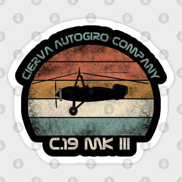 Cierva Autogiro Company Sticker by LO2Camisetas